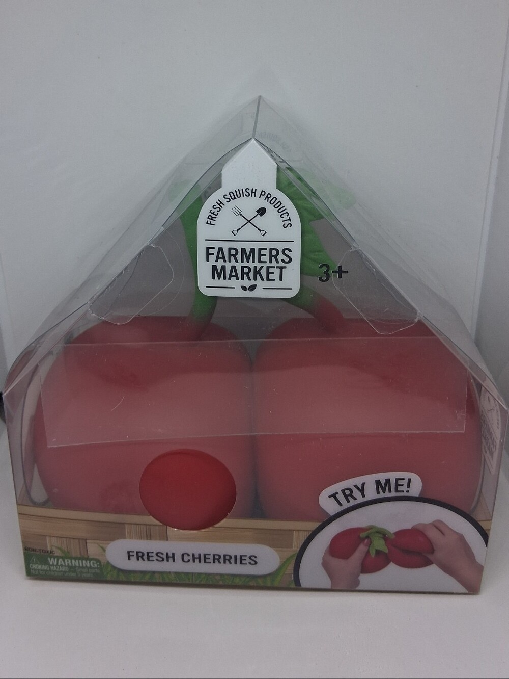 Jumbo Fresh Cherries Squishy Toy - Red Cream Filled